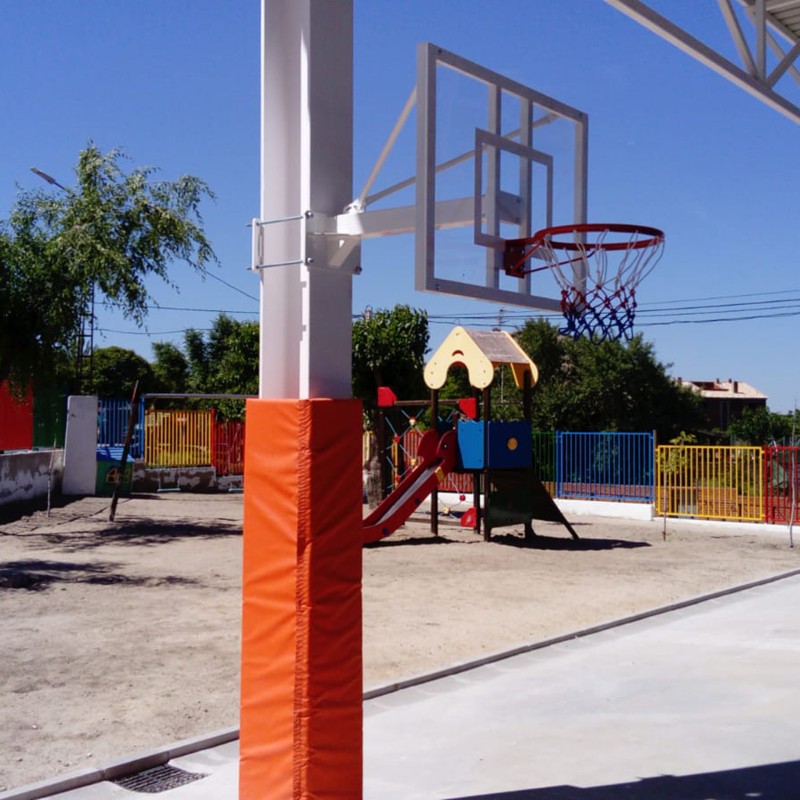 Jgo canasta minibasket fija a viga vuelo 1 m
